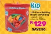 128-Piece Building Blocks in PVC Bag