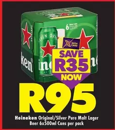 Heineken - Original/Silver Pure Malt Lager Beer