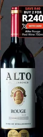 Alto - Rouge Red Wine 750ml