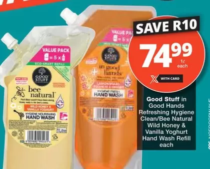 Hygiene - Refreshing  Clean/Bee Natural Wild Honey & Vanilla Yoghurt Hand Wash Refill