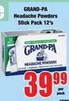 Grand-Pa - Headache Powders Stick Pack 12's