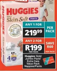 Huggies - Gold Skin Soft Pants