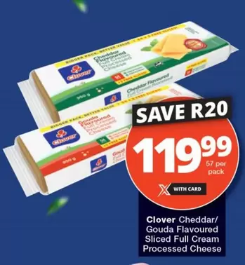 Clover - Cheddar/Gouda Flavoured Sliced Full Cream Processed Cheese