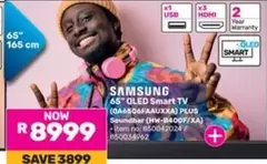 Samsung - 65" OLED Smart TV (QA65Q6FAAXXA) PLUS Soundbar (HW-B400F/XA)