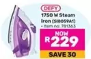 Defy - 1750 W Steam Iron (SI8059A1)