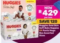 Huggies - Gold Skin Soft Baby Nappies OR Pants Mega Box