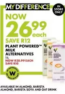 PLANT POWERED MILK ALTERNATIVES