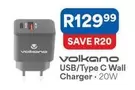 Volkano - USB/Type C Wall Charger - 20W