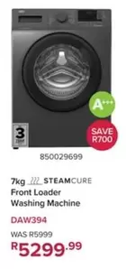 7kg STEAMCURE Front Loader Washing Machine DAW394