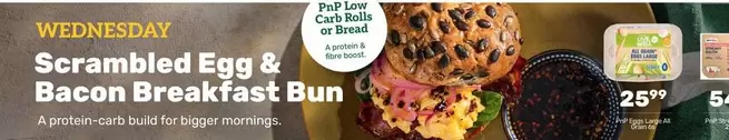 Scrambled Egg & Bacon Breakfast Bun