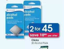 clicks - Alcohol Pads