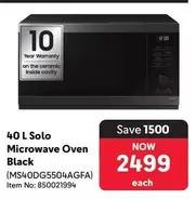 40 L Solo Microwave Oven Black (MS40DG5504AGFA)