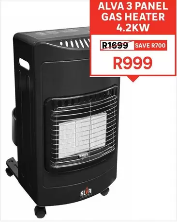 Alva - 3 Panel Gas Heater 4.2Kw