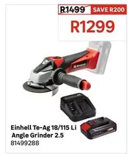 Einhell - Te-Ag 18/115 Li Angle Grinder 2.5