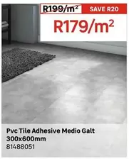 Pvc Tile Adhesive Medio Galt 300x600mm