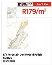F/T Porcelain Venito Gold Polish 60x120