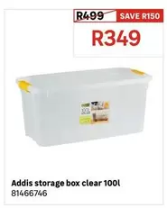 Addis - Storage Box Clear 100L