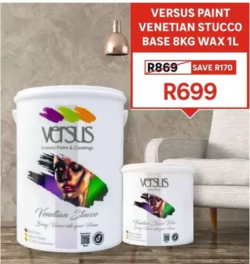Versus - Paint Venetian Stucco Base 8Kg Wax 1L