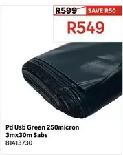 Pd Usb Green 250micron 3mx30m Sabs