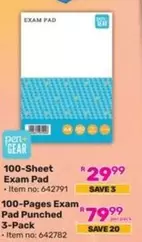 100-Sheet Exam Pad
