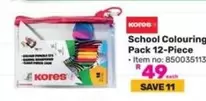 School Colouring Pack 12-Piece