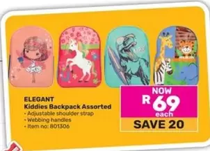 Kiddies Backpack Assorted