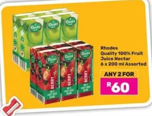 Rhodes - Quality 100% Fruit Juice Nectar
