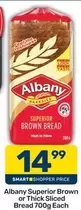 Albany - Superior Brown or Thick Sliced Bread 700g Each