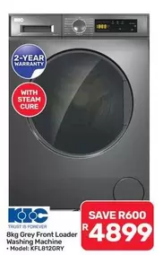KIC - 8kg Grey Front Loader Washing Machine