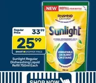 Sunlight - Regular Dishwashing Liquid Refill