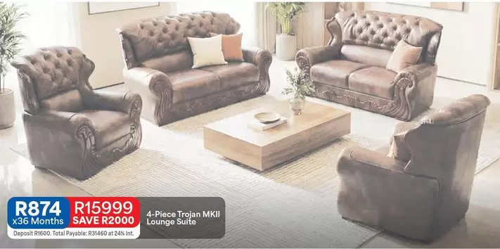 Total - 4-Piece Trojan MKII Lounge Suite