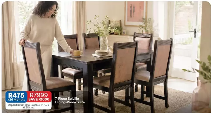 Total - 7-Piece Belville Dining-Room Suite