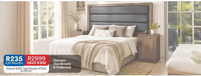 Total - Gemini Headboard & Pedestals
