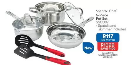 Chef - Snappy  5-Piece Pot Set SSC007