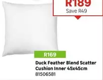 Duck Feather Blend Scatter Cushion Inner 45x45cm