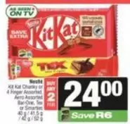 Kit Kat - Chunky or 4 Finger Assorted Bar, Tex or Smarties