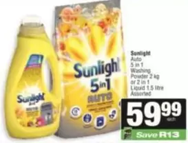 Sunlight - 5 in 1 Washing Powder or Liquid