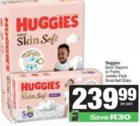 Huggies - Gold Diapers or Pants Jumbo Pack