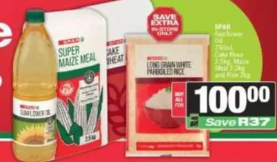 Spar - Sunflower Oil, Long Grain White Parboiled Rice, Super Maize Meal