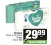 Pampers - Fresh or Sensitive Wipes