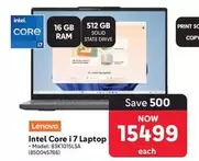 Lenovo - Intel Core i7 Laptop Model: 83K1015LSA (850045786)