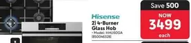 Hisense - 2l 4-Burner Glass Hob HHU60GA 850046328