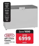 Defy - 481 L Chest Freezer - Model: DMF 456 (248862)