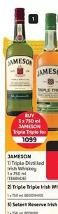 Jameson - Triple Distilled Irish Whiskey 1 x 750 ml (1368406)