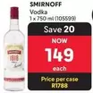 Smirnoff - Vodka 1 x 750 ml (105599)