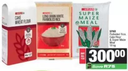 Spar - Cake Wheat Flour, Long Grain White Parboiled Rice & Super Maize Meal