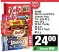 Nestlé - Bar Ons, Smarties, Tex, Aero, Kit Kat Chunky, Kit Kat 4 Finger