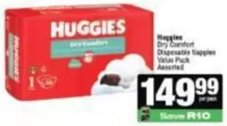 Huggies - Dry Comfort Disposable Nappies