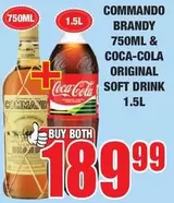 Coca cola - COMMANDO BRANDY & COCA-COLA ORIGINAL SOFT DRINK
