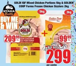 Goldi - GOLD IQF Mixed Chicken Portions & COOP Farms Frozen Chicken Sizzlers